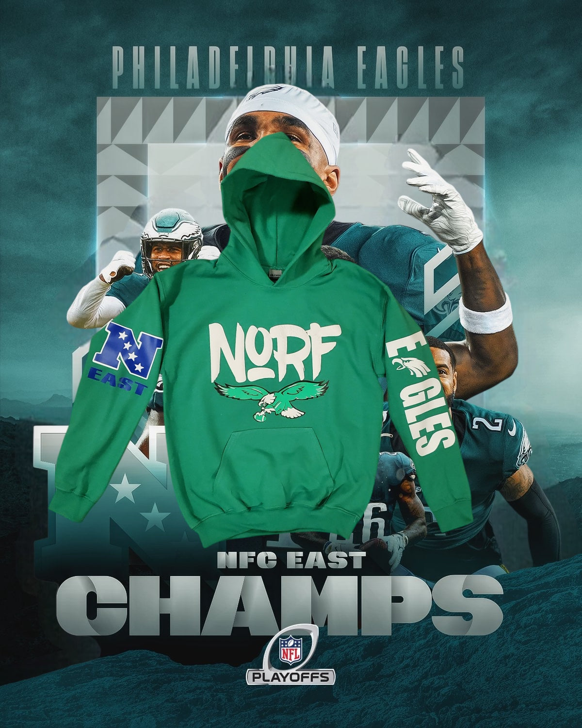 NORFBYPER7ONAL8FEK NFC EAST EAGLES 🦅 HOODIE